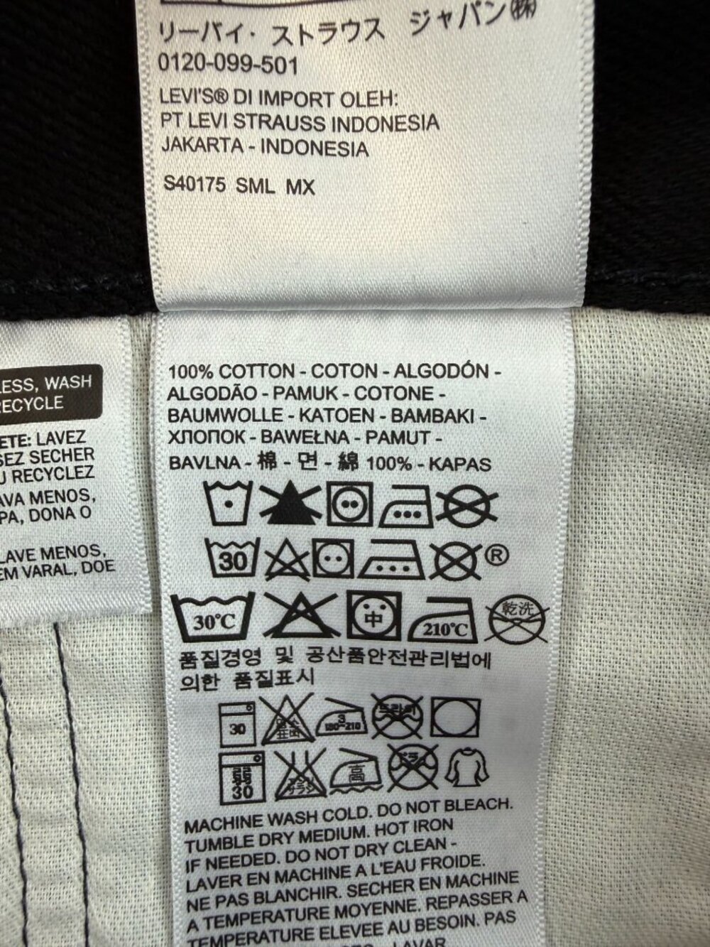 NWT Levis 501xx Original Black Denim Jeans Mens 42x30 Straight Button Fly Stretc - Picture 8 of 13
